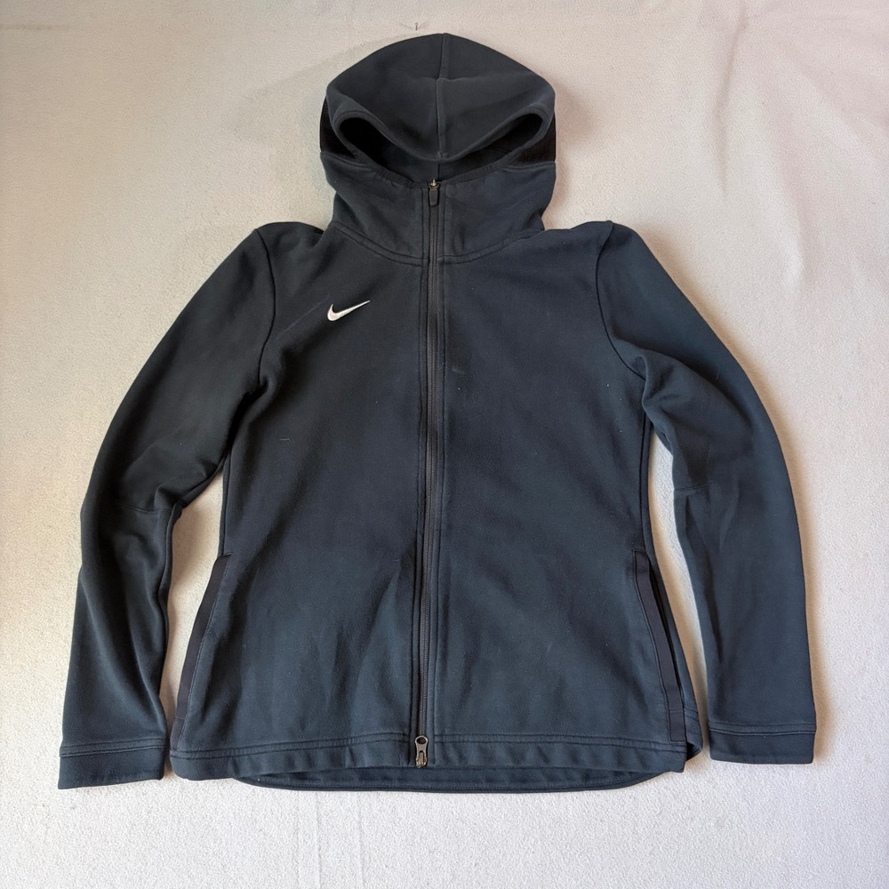 Nike Dri-FIT Mens Full Zip Hoodie Black Training Jacket M Swoosh Logo nike tech